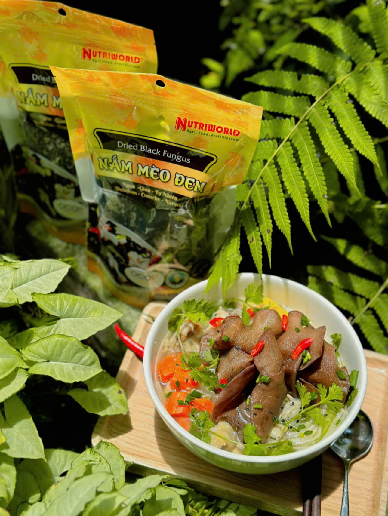 Bánh canh gà nấm mèo Nutriworld
